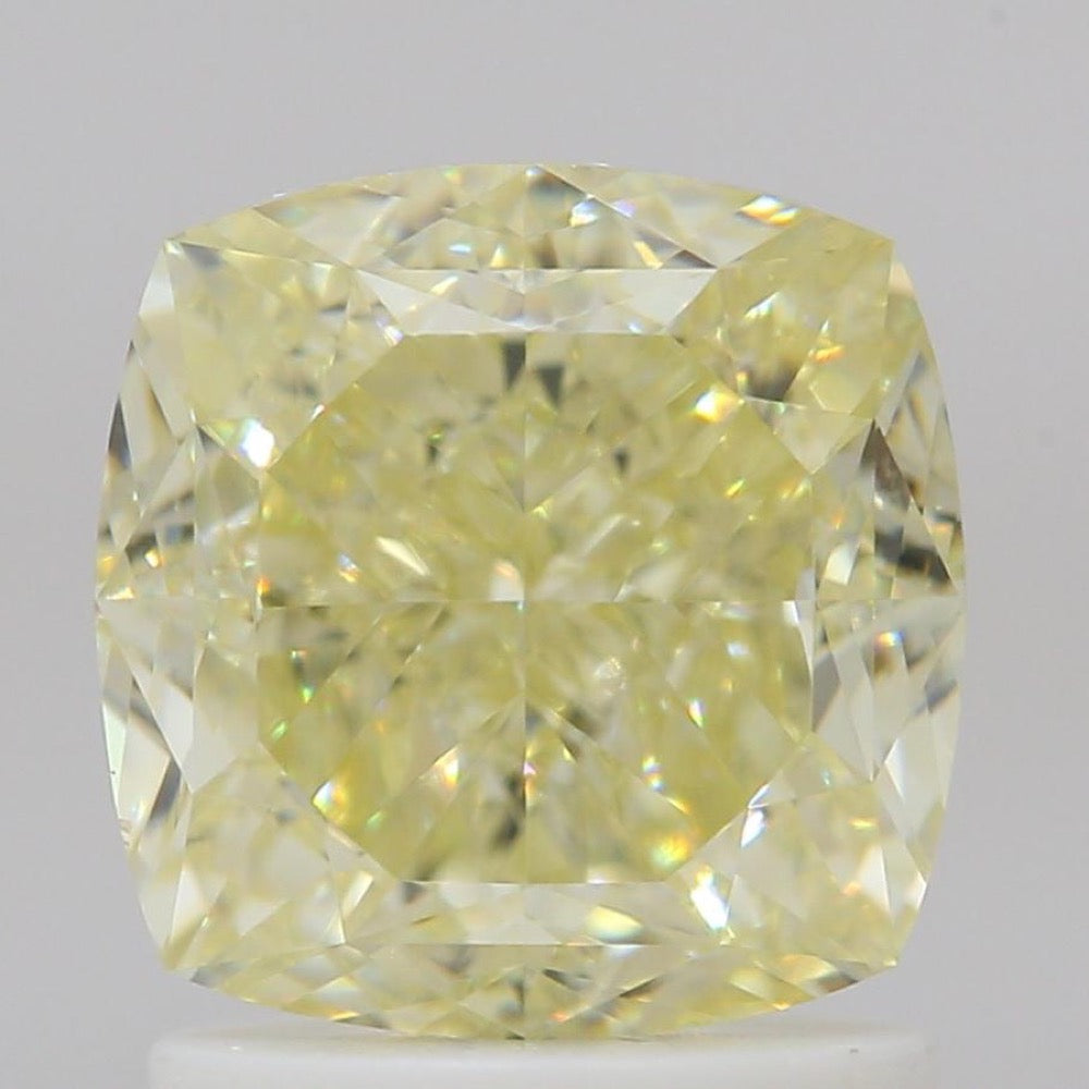 GIA 彩鑽 黃鑽 2.01ct Fancy Light Yellow