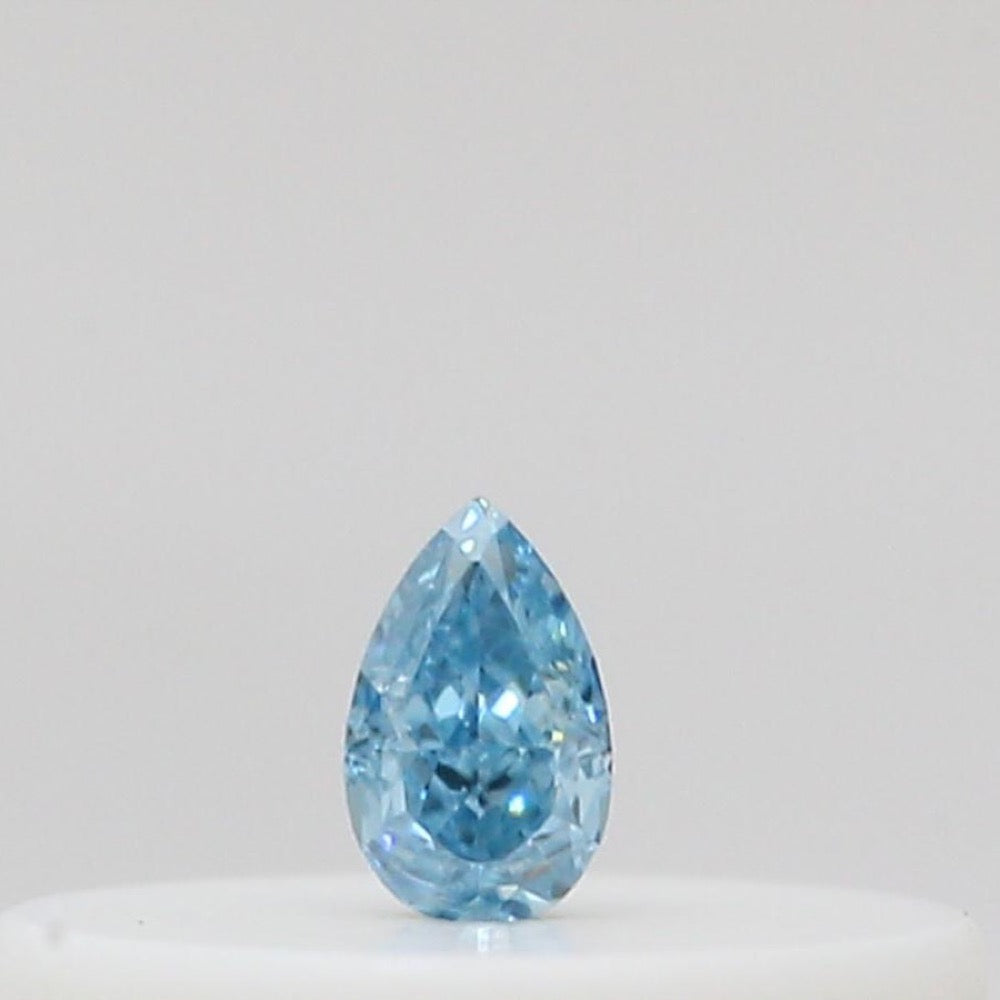 GIA 彩鑽 藍鑽 0.03ct Fancy Intense Green-blue