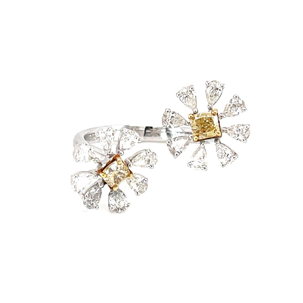18K White Gold 0.39ct Fancy Colour Diamond Ring