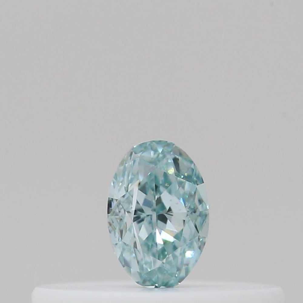 GIA 彩鑽 綠鑽 0.12ct Fancy Intense Blue-green