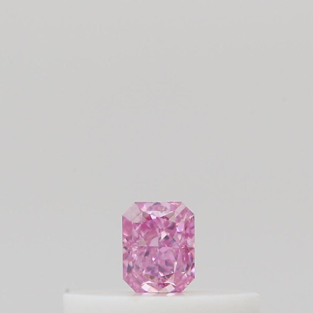 GIA 彩鑽 粉紅鑽 0.1ct Fancy Intense Purplish Pink
