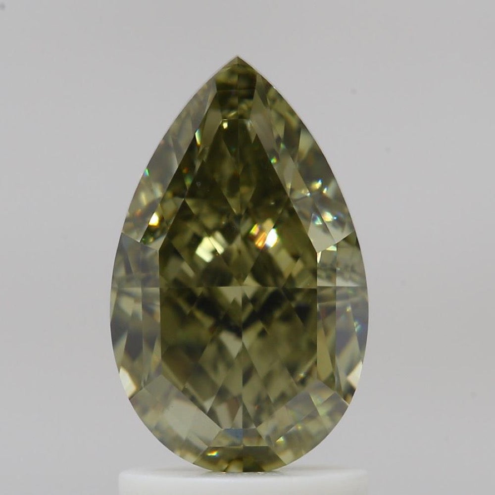 GIA 彩鑽 啡鑽 2.03ct Fancy Dark Gray-yellowish Green