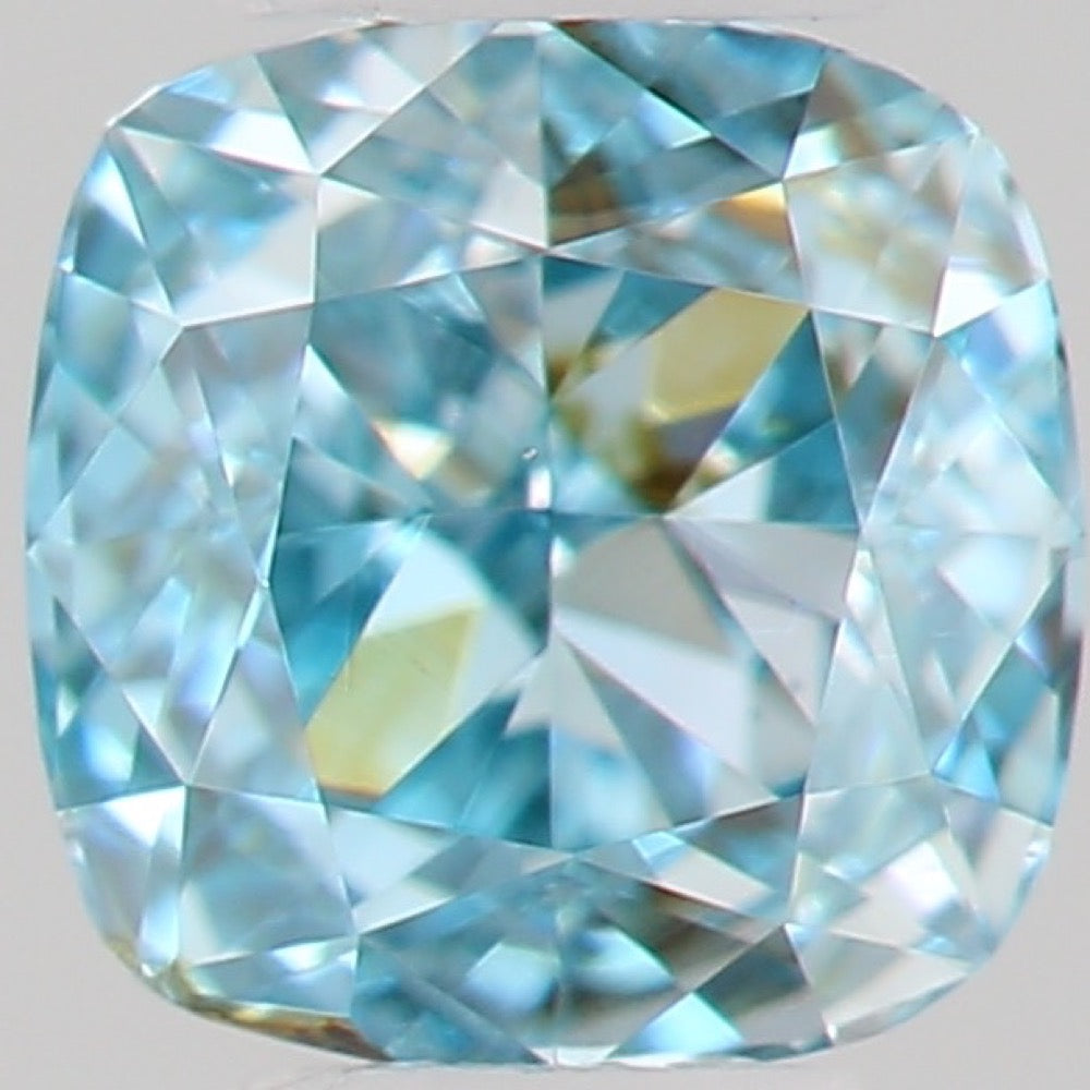 GIA 彩鑽 藍鑽 0.14ct Fancy Vivid Green-blue