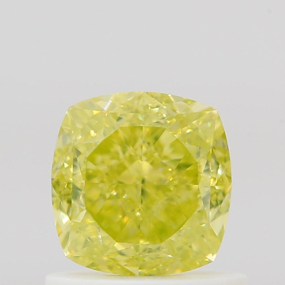 GIA 彩鑽 黃鑽 1.01ct Fancy Intense Greenish Yellow