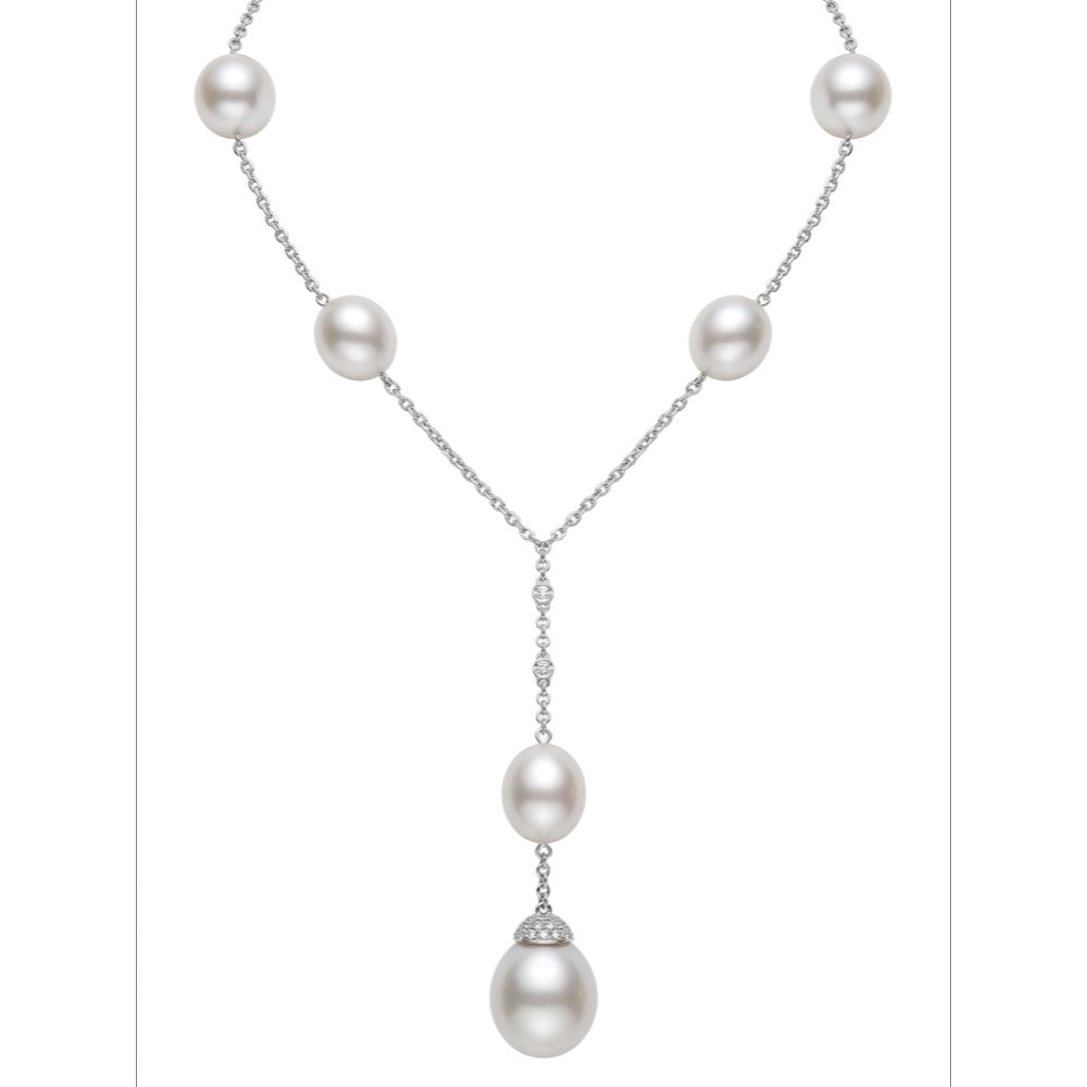 18K White Gold Pearl Necklace