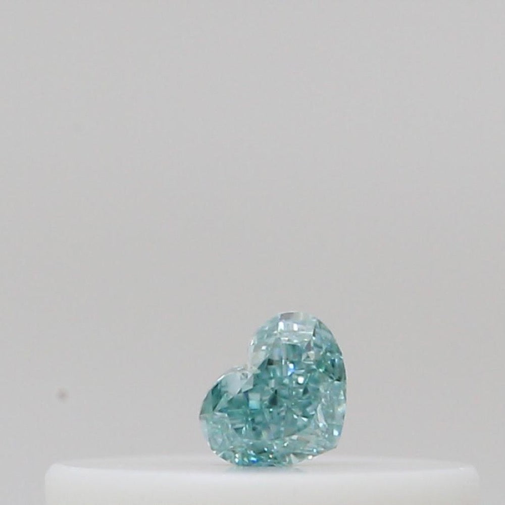 GIA 彩鑽 綠鑽 0.04ct Fancy Intense Blue-green