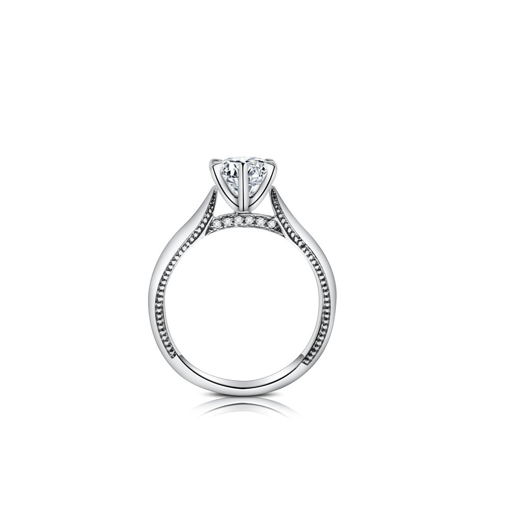 18K Glamour Diamond Ring Setting R05
