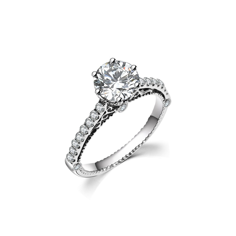 18K Diamond Ring Setting R163
