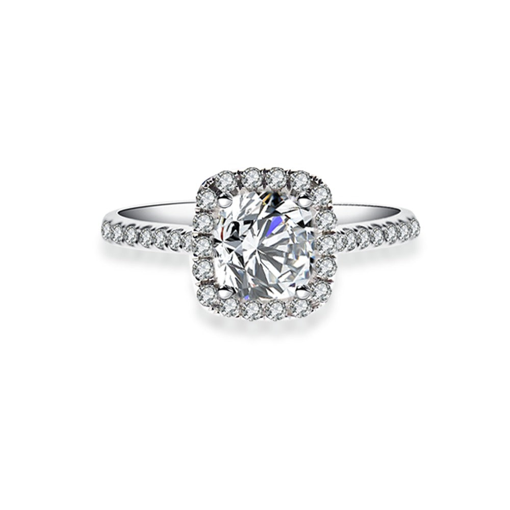 18K Cushion Diamond Ring R3263