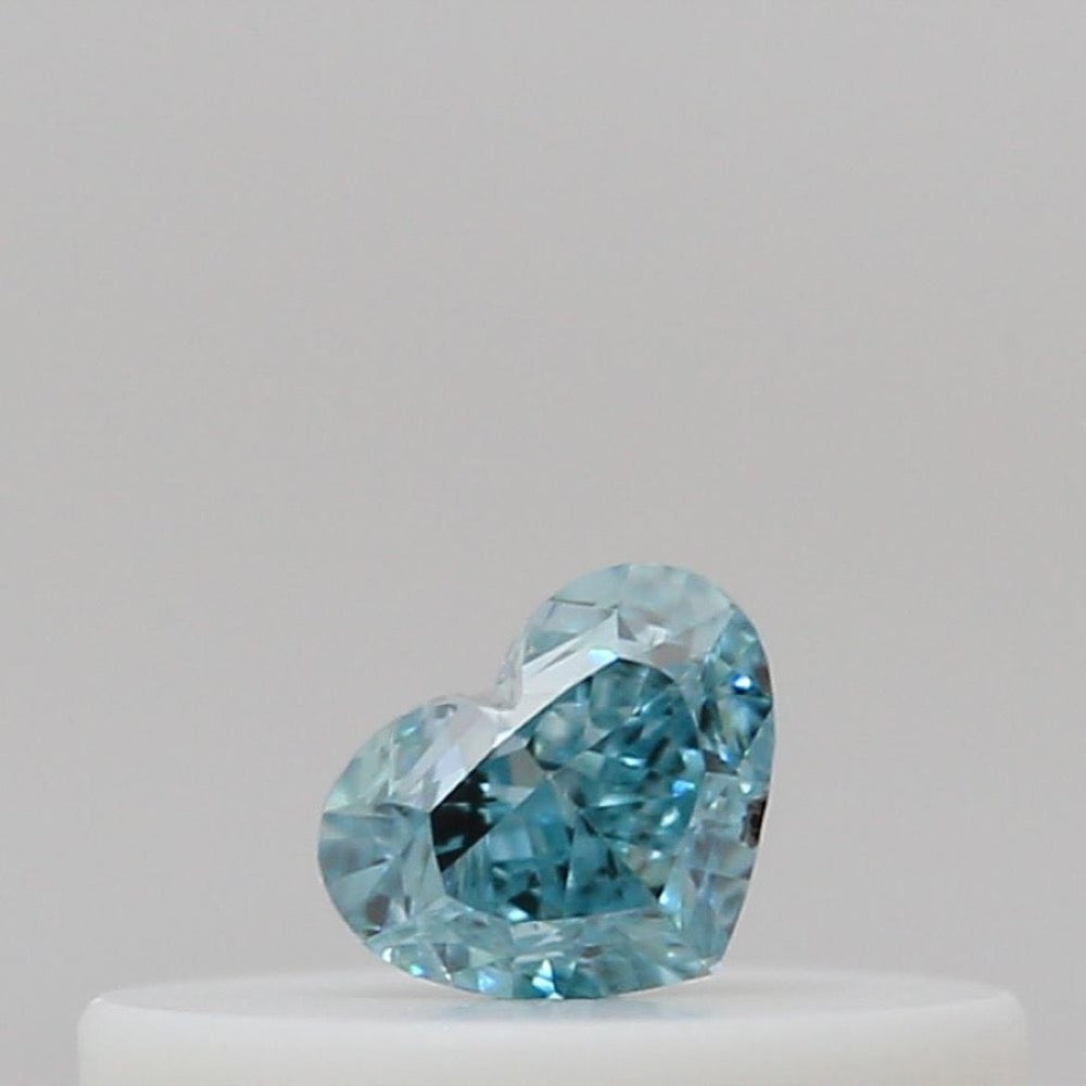 GIA 彩鑽 綠鑽 0.11ct Fancy Vivid Blue-green