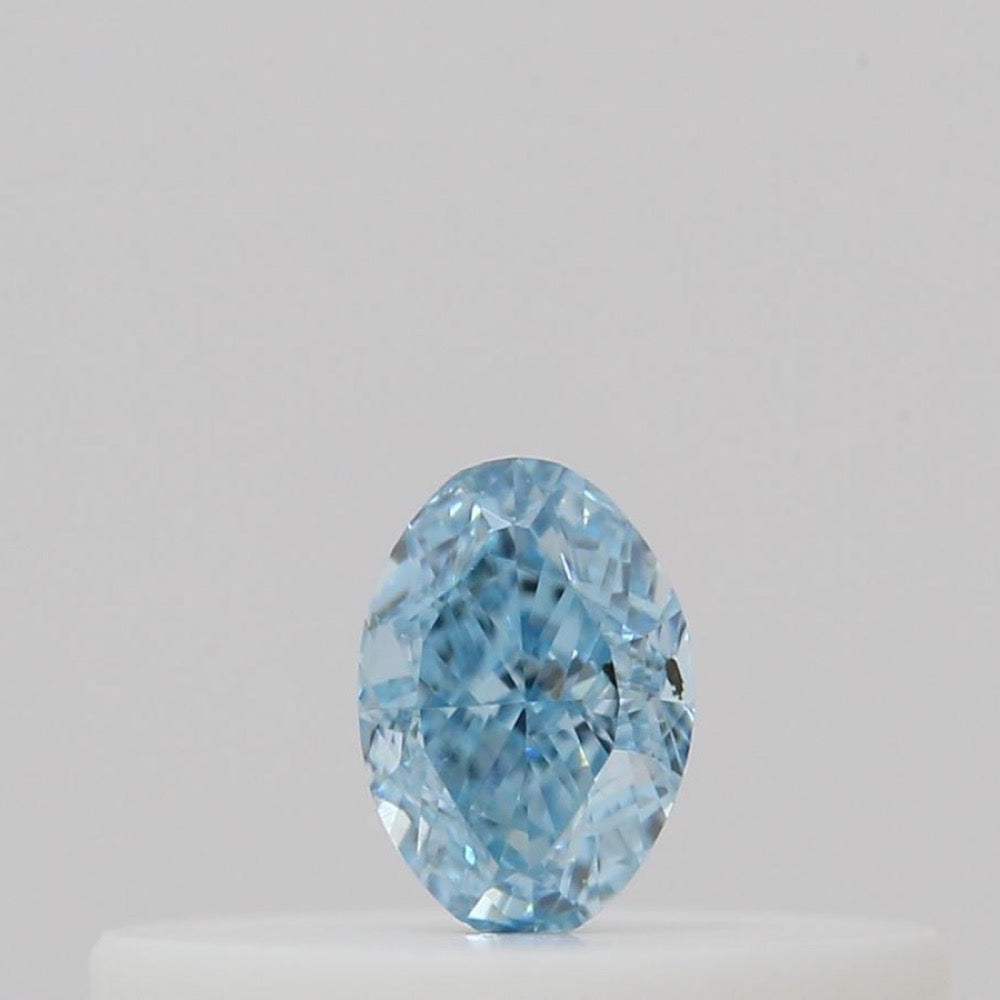 GIA 彩鑽 藍鑽 0.09ct Fancy Intense Greenish Blue