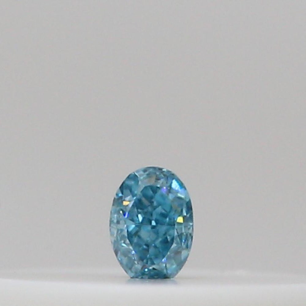 GIA 彩鑽 藍鑽 0.02ct Fancy Vivid Greenish Blue