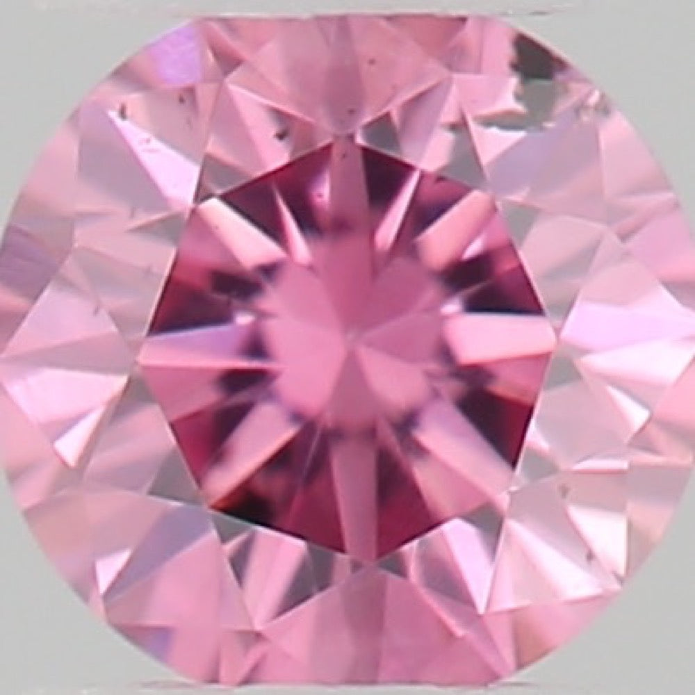 GIA 彩鑽 粉紅鑽 0.04ct Fancy Intense Purplish Pink