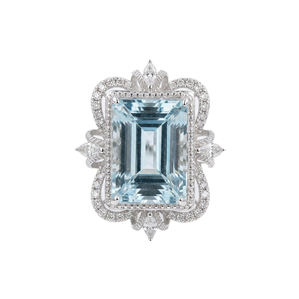 6.58ct 海藍寶石戒指