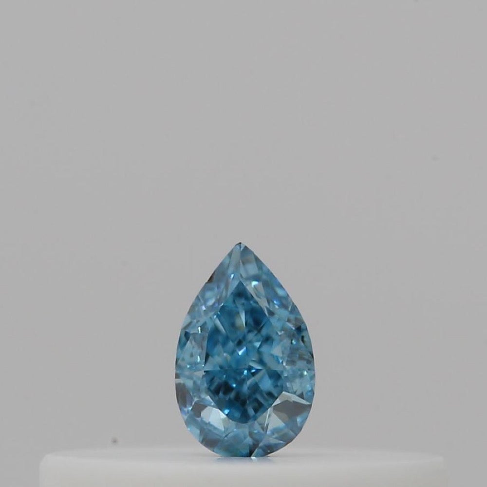 GIA 彩鑽 藍鑽 0.07ct Fancy Vivid Green-blue