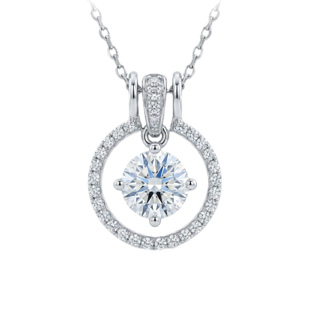 18K白金 1.01ct 鑽石吊咀