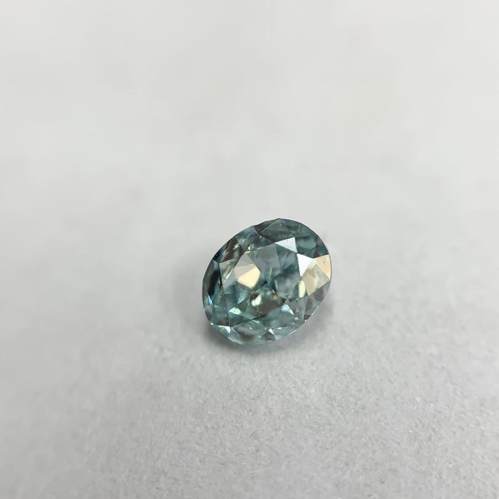 GIA 彩鑽 綠鑽 0.18ct Fancy Intense Blue-green