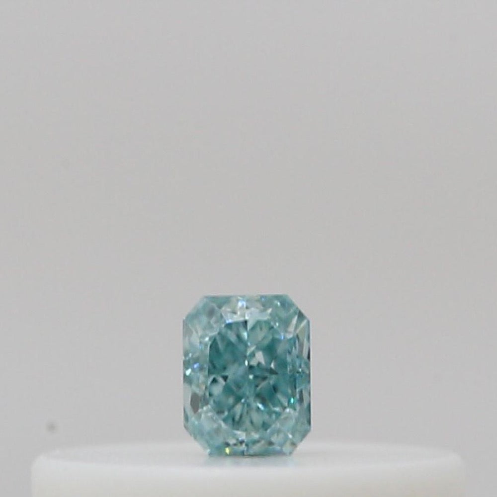 GIA 彩鑽 綠鑽 0.04ct Fancy Intense Blue-green