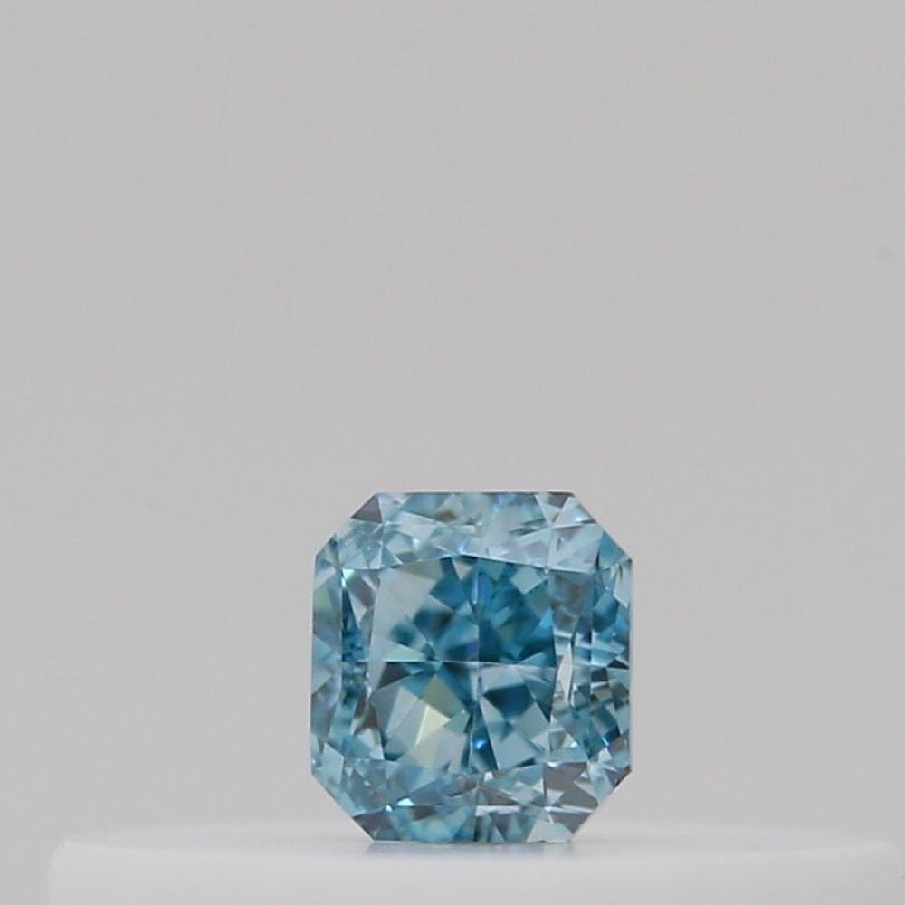 GIA 彩鑽 藍鑽 0.09ct Fancy Intense Green-blue