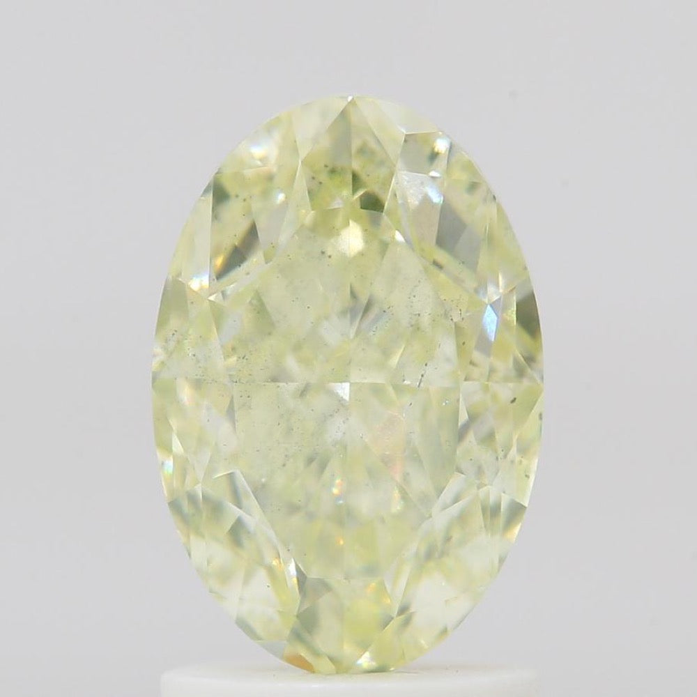 GIA 彩鑽 黃鑽 2.02ct Light Green-yellow