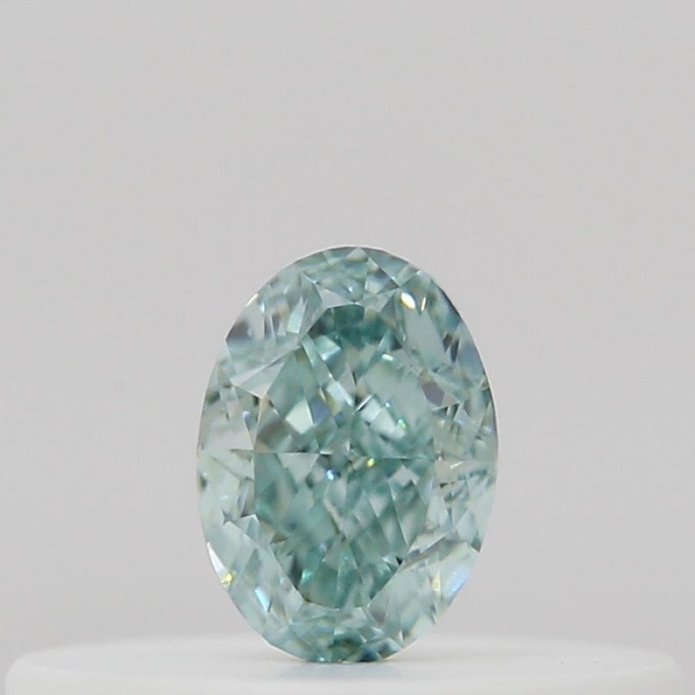 GIA 彩鑽 綠鑽 0.13ct Fancy Intense Bluish Green