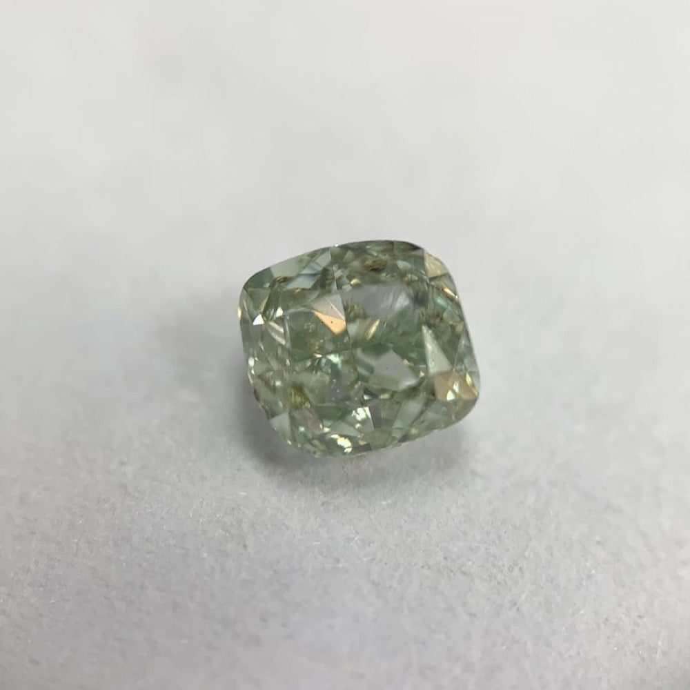 GIA 彩鑽 綠鑽 0.29ct Fancy Intense Yellowish Green