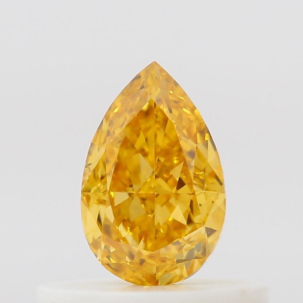 GIA 彩鑽 黃鑽 0.39ct Fancy Vivid Orange-yellow