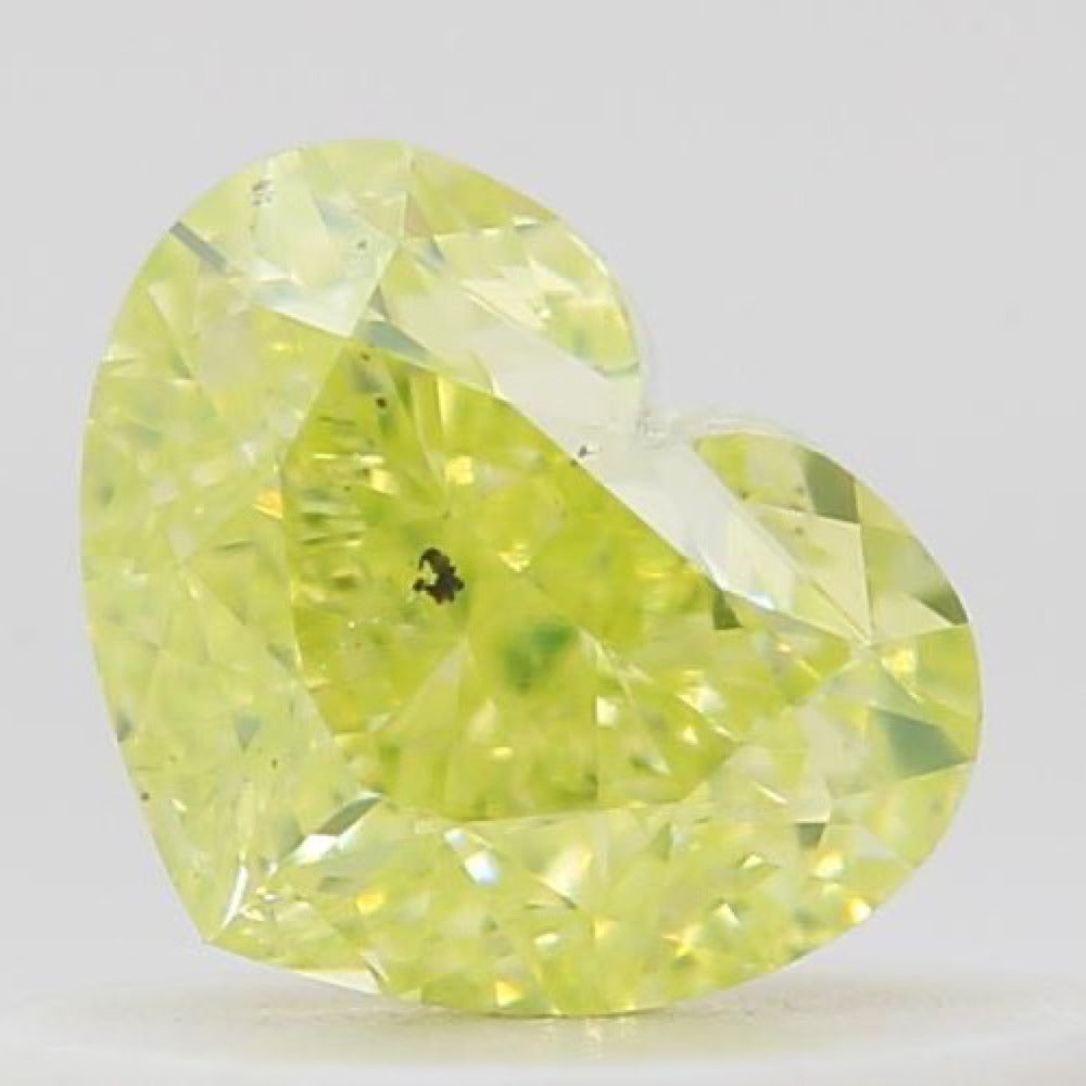 GIA 彩鑽 黃鑽 0.52ct Fancy Intense Green-yellow