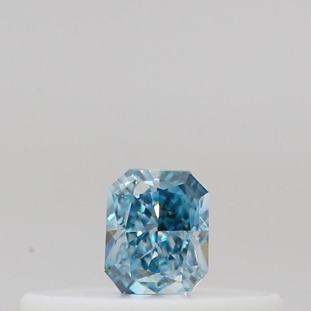 GIA 彩鑽 藍鑽 0.11ct Fancy Intense Green-blue
