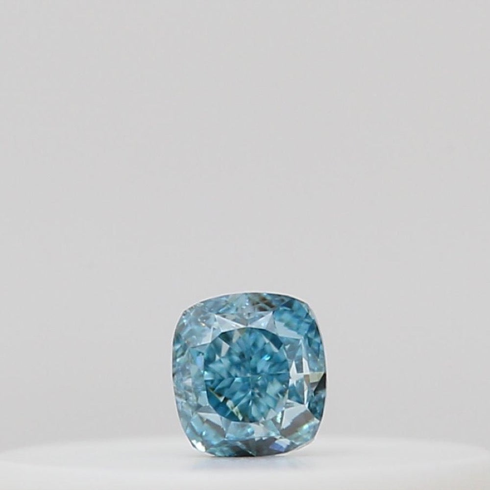 GIA 彩鑽 綠鑽 0.04ct Fancy Intense Blue-green
