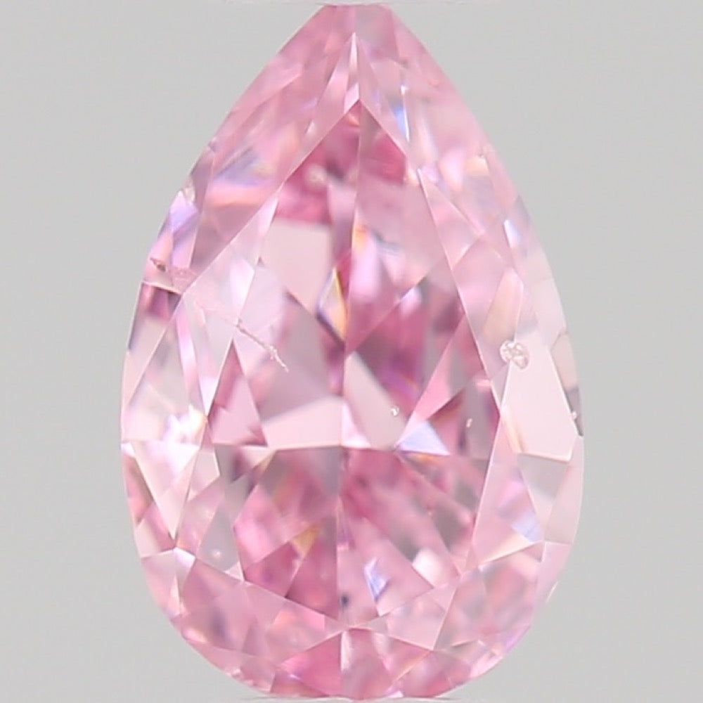GIA 彩鑽 粉紅鑽 0.14ct Fancy Intense Purplish Pink