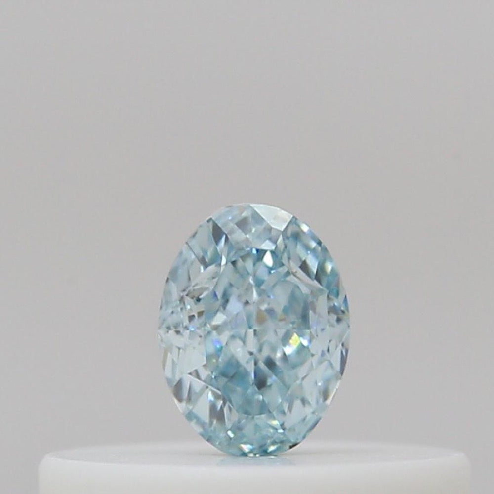 GIA 彩鑽 藍鑽 0.15ct Fancy Intense Green-blue