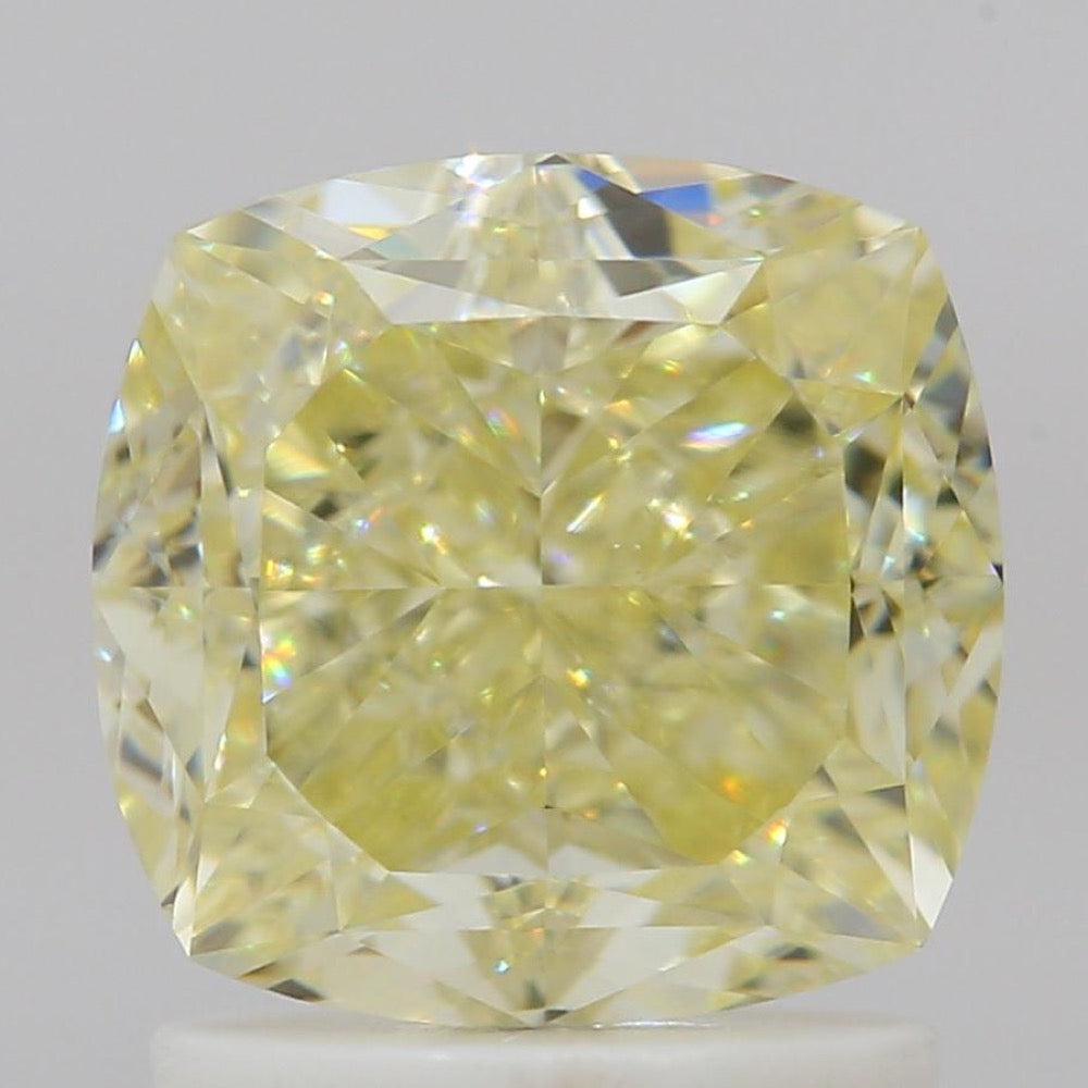 GIA 彩鑽 黃鑽 2.01ct Fancy Light Yellow