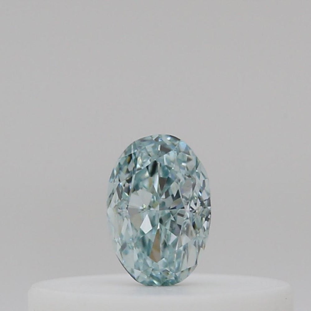 GIA 彩鑽 綠鑽 0.11ct Fancy Intense Bluish Green