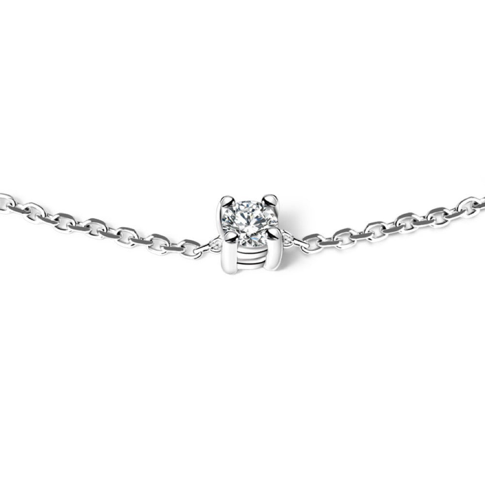 18K白金 0.15ct 鑽石手鏈