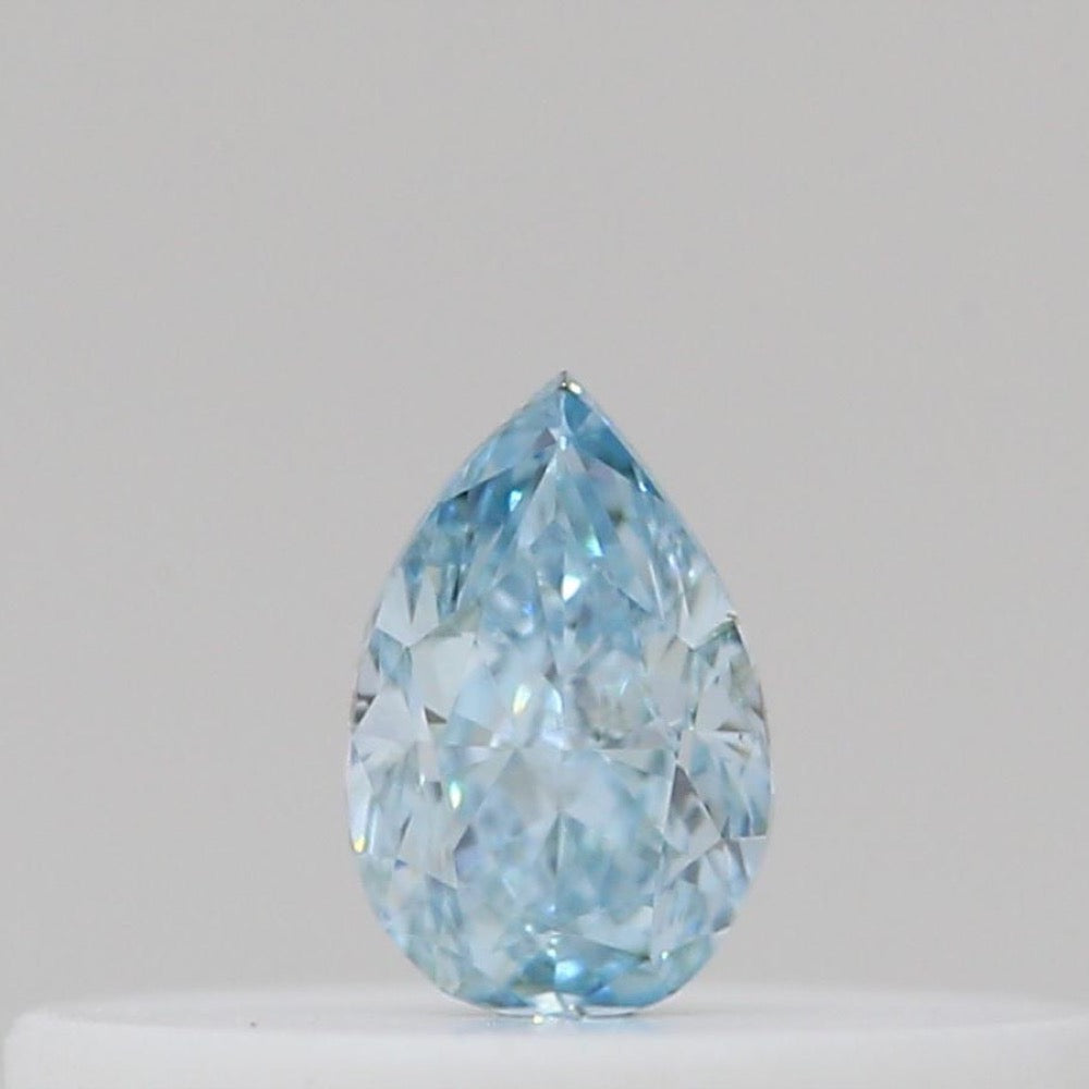 GIA 彩鑽 藍鑽 0.1ct Fancy Intense Green-blue