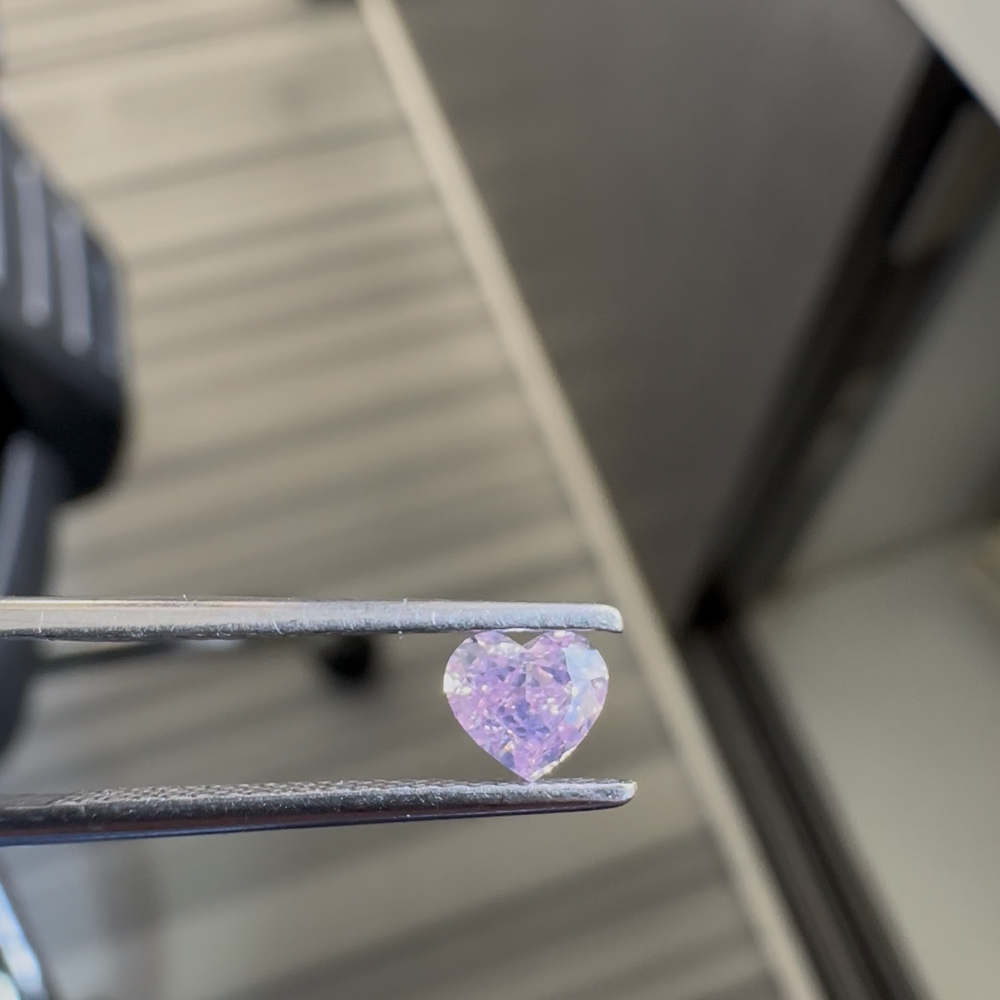 GIA 彩鑽 粉紅鑽 0.5ct Fancy Intense Purplish Pink