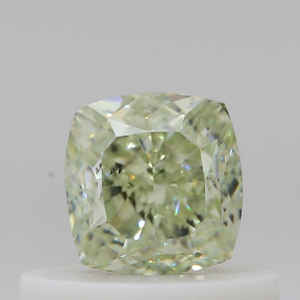 GIA 彩鑽 綠鑽 0.49ct Fancy Yellow-green