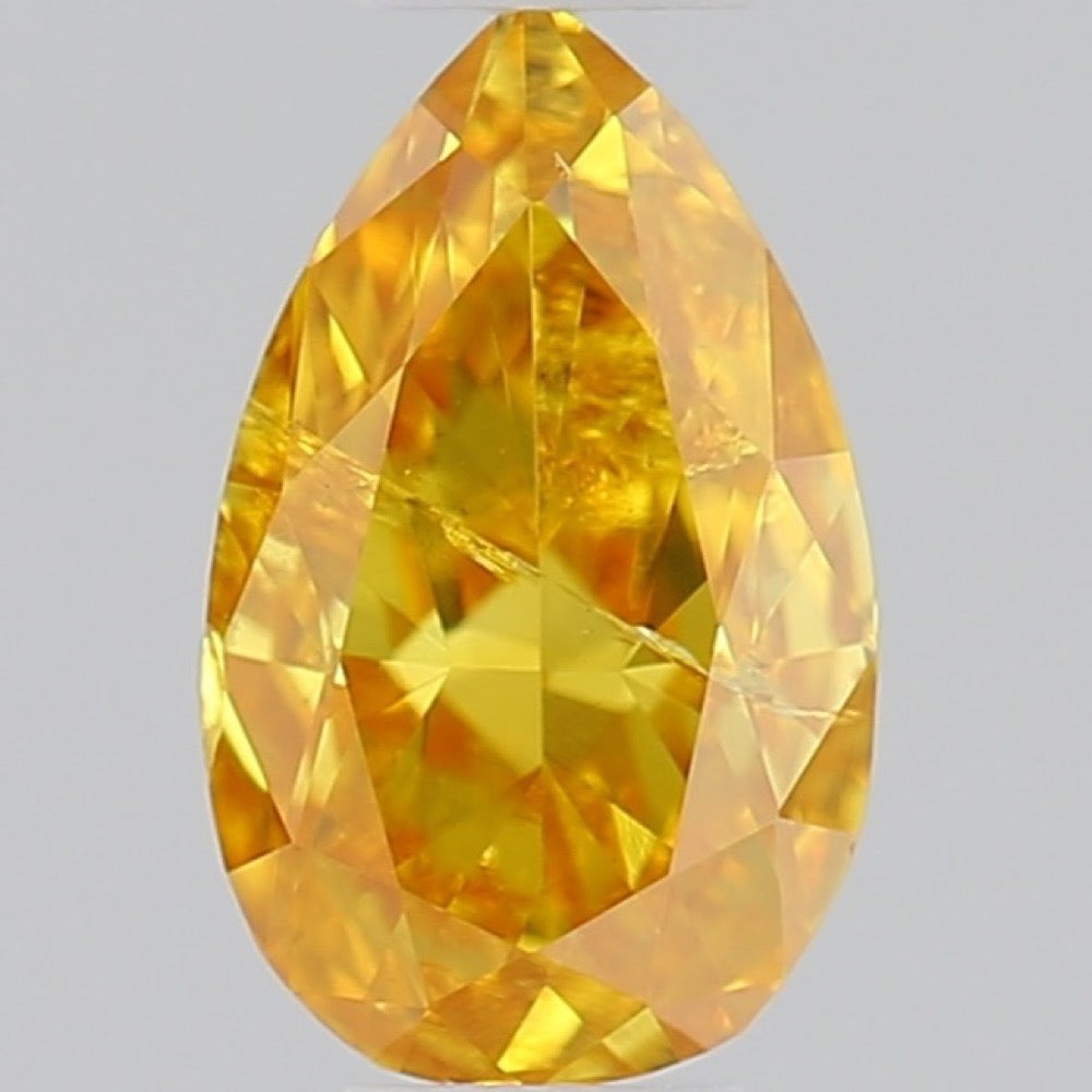 GIA 彩鑽 橙鑽 0.2ct Fancy Vivid Yellow-orange