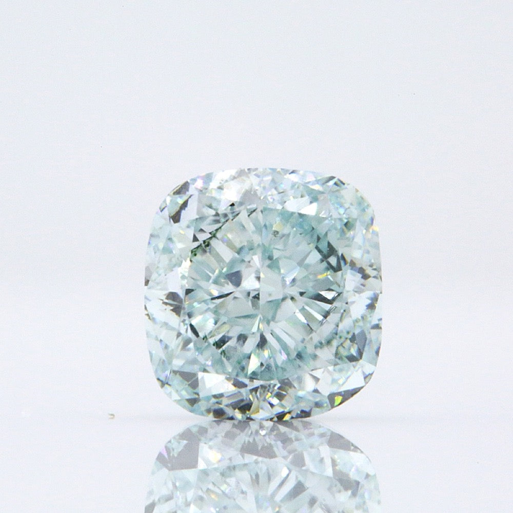 GIA 彩鑽 綠鑽 0.33ct Fancy Blue-green