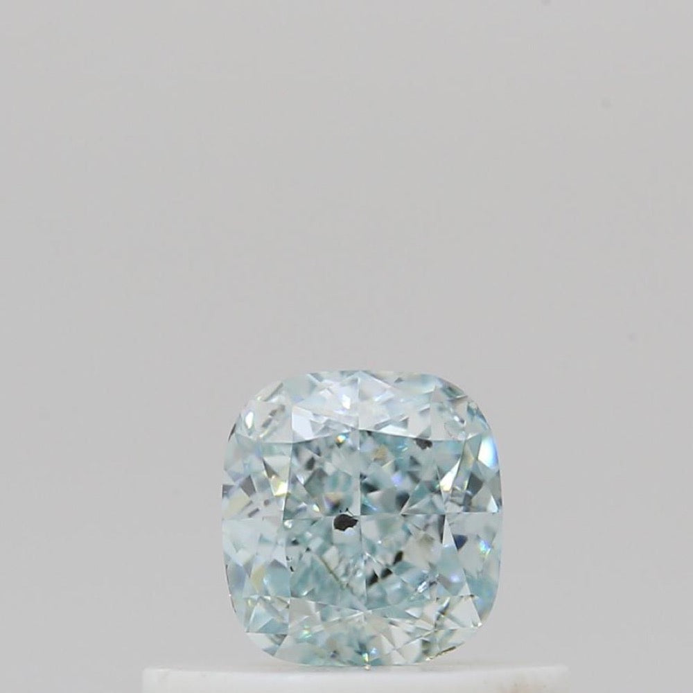 GIA 彩鑽 綠鑽 0.4ct Fancy Intense Blue-green