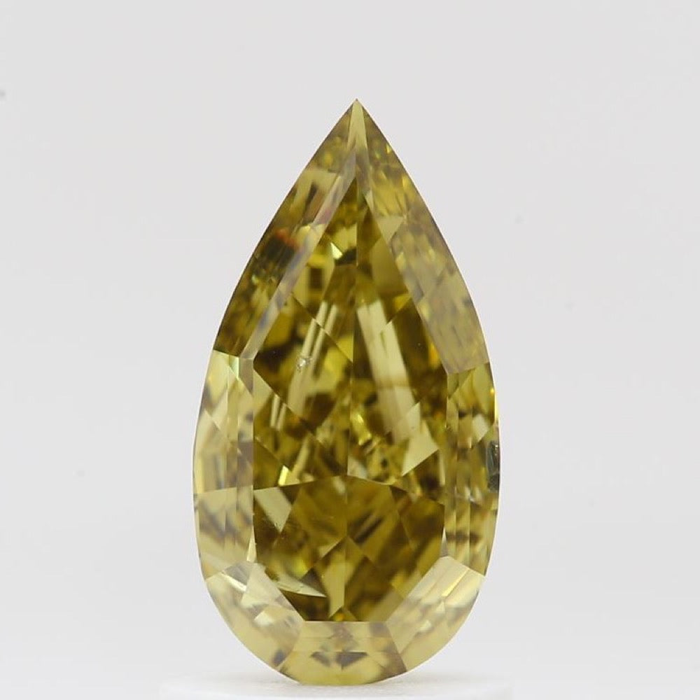 GIA 彩鑽 黃鑽 1ct Fancy Deep Brownish Greenish Yellow