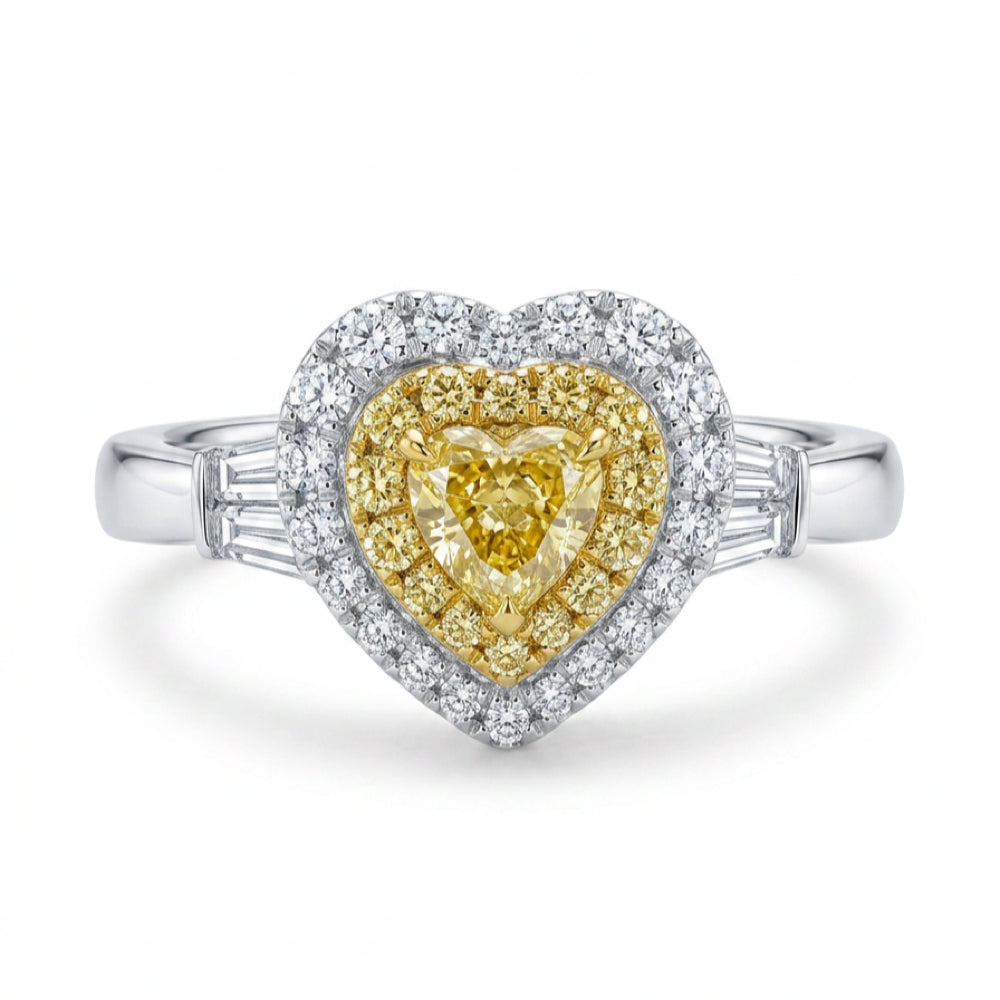 18K White Gold 0.318ct Fancy Colour Diamond Ring