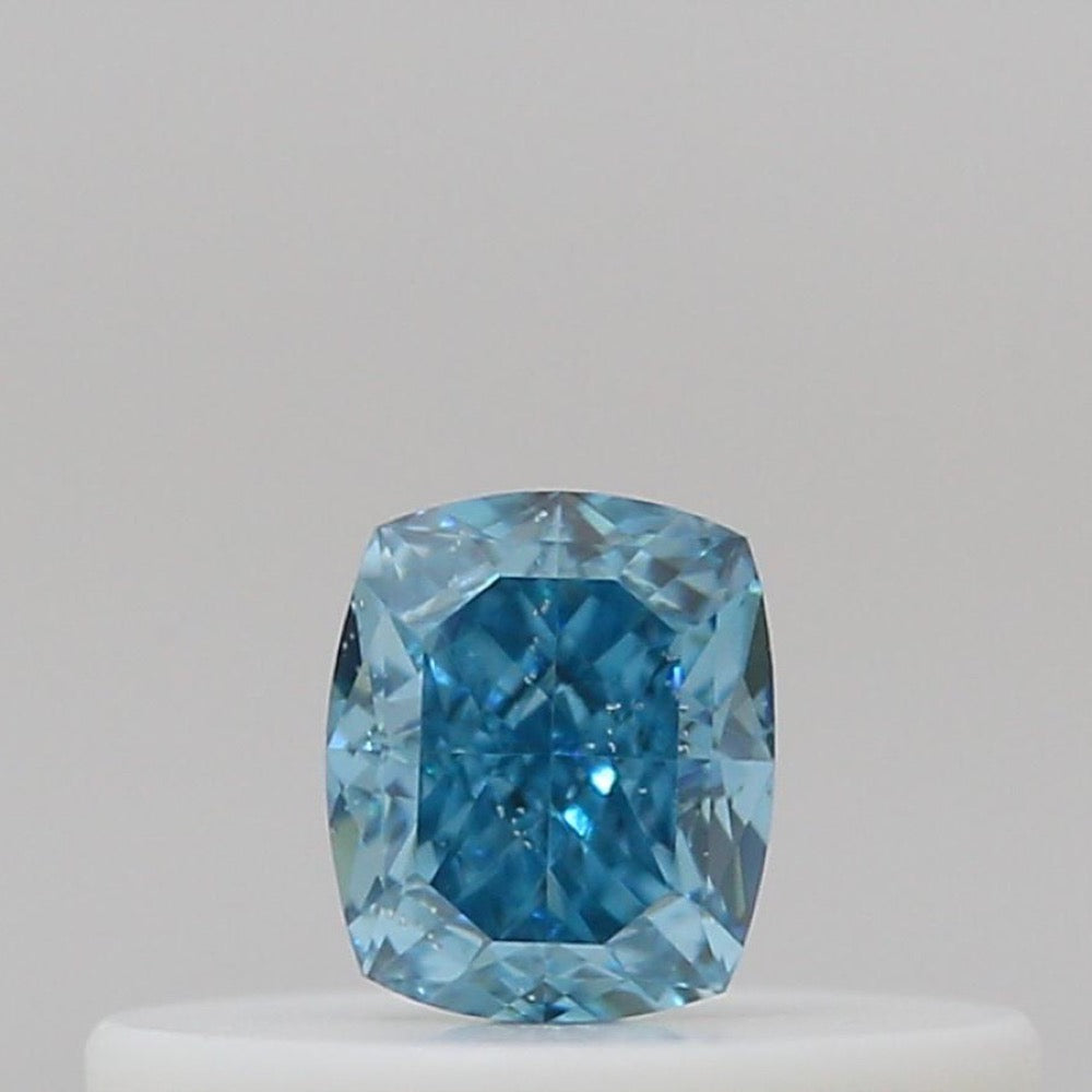 GIA 彩鑽 藍鑽 0.17ct Fancy Vivid Green-blue