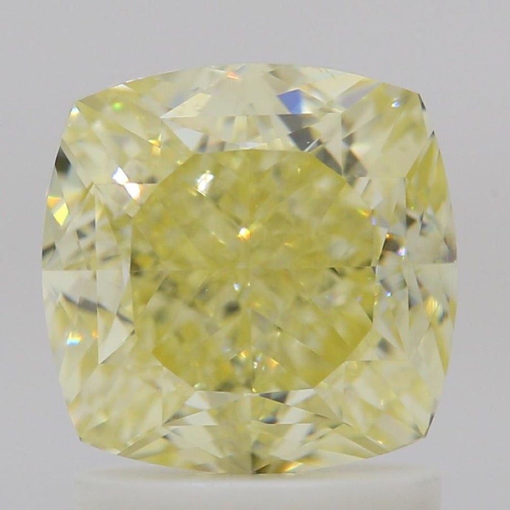 GIA 彩鑽 黃鑽 2.02ct Fancy Light Yellow
