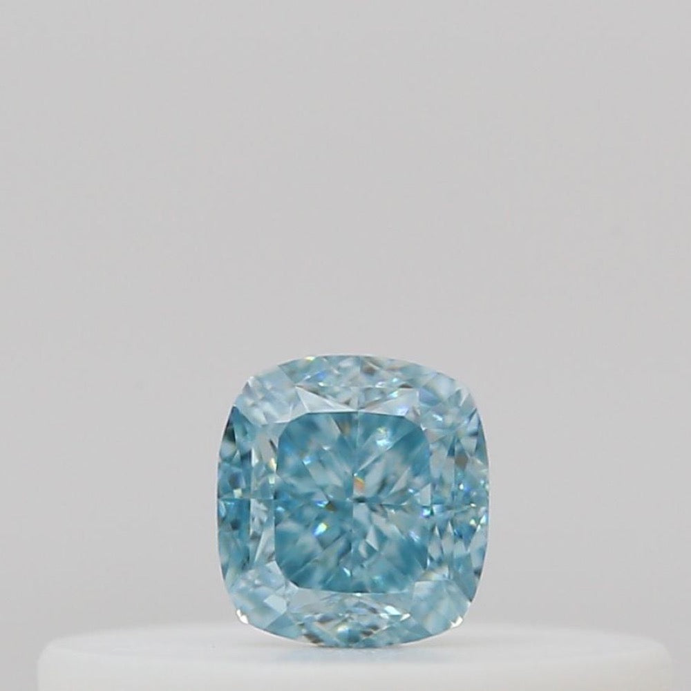 GIA 彩鑽 藍鑽 0.12ct Fancy Intense Green-blue