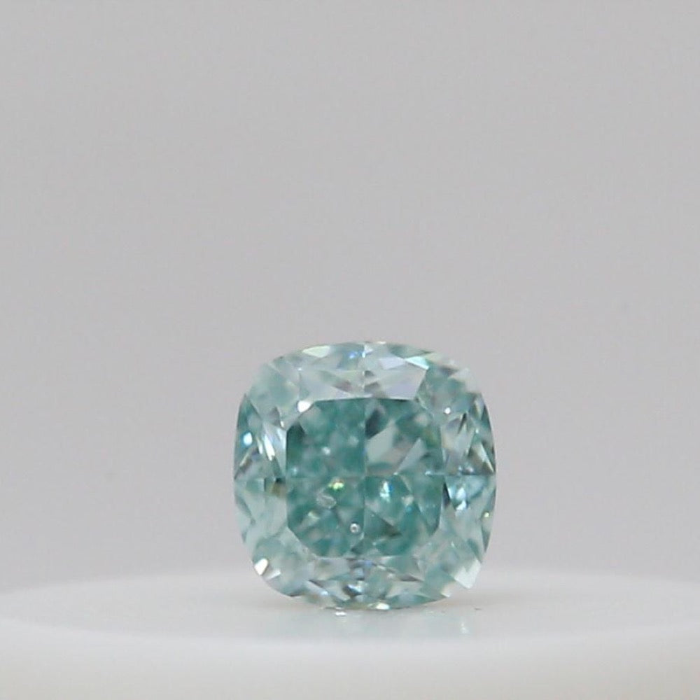 GIA 彩鑽 綠鑽 0.04ct Fancy Intense Bluish Green