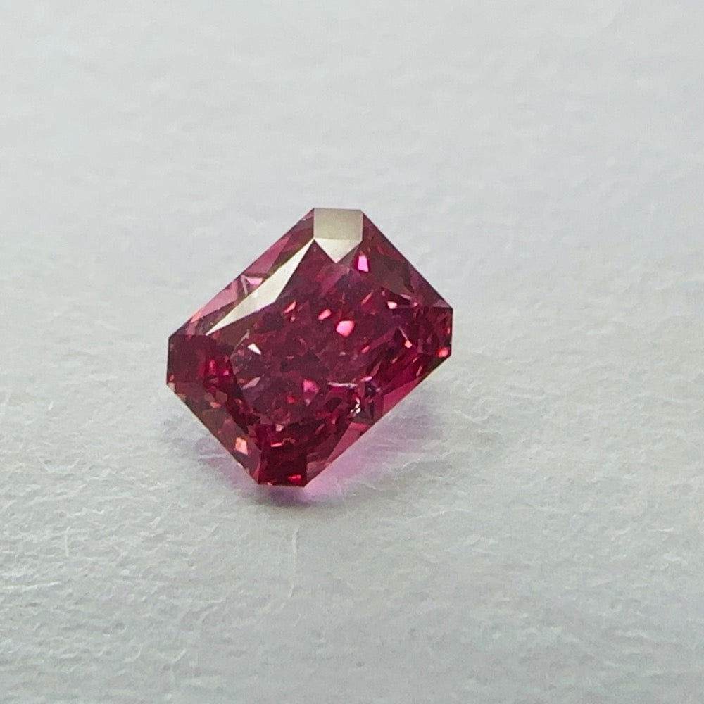 GIA 彩鑽 紅鑽 0.33ct Fancy Purplish Red