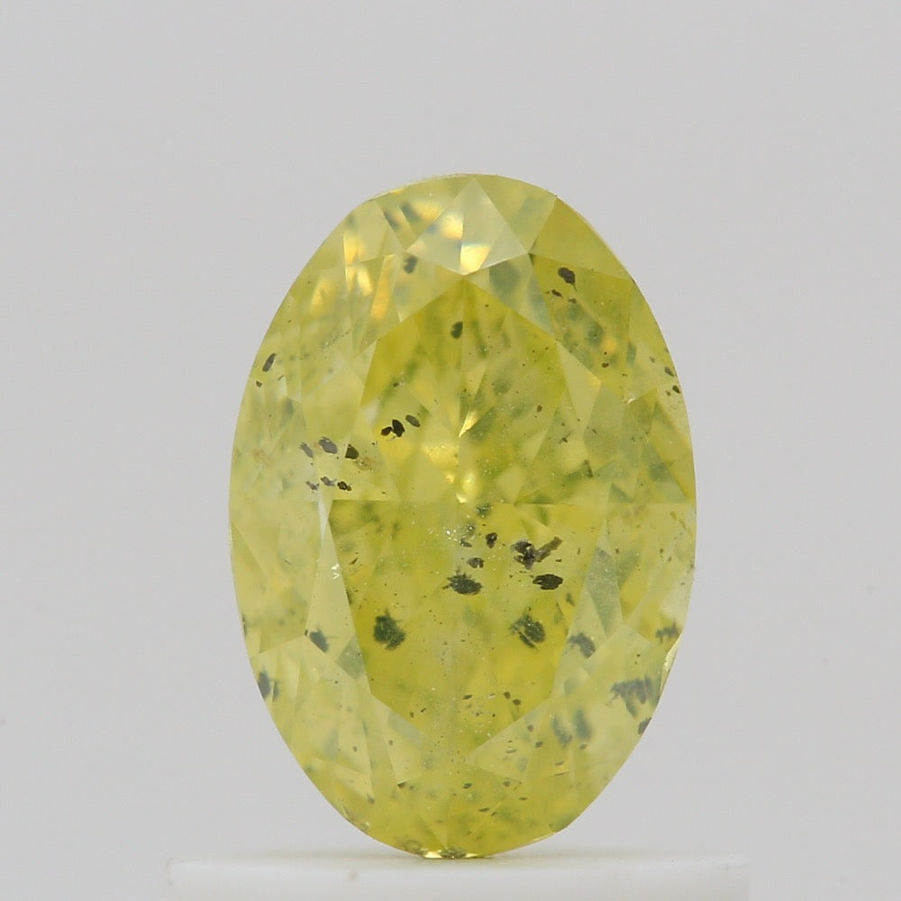 GIA 彩鑽 黃鑽 1.01ct Fancy Intense Greenish Yellow