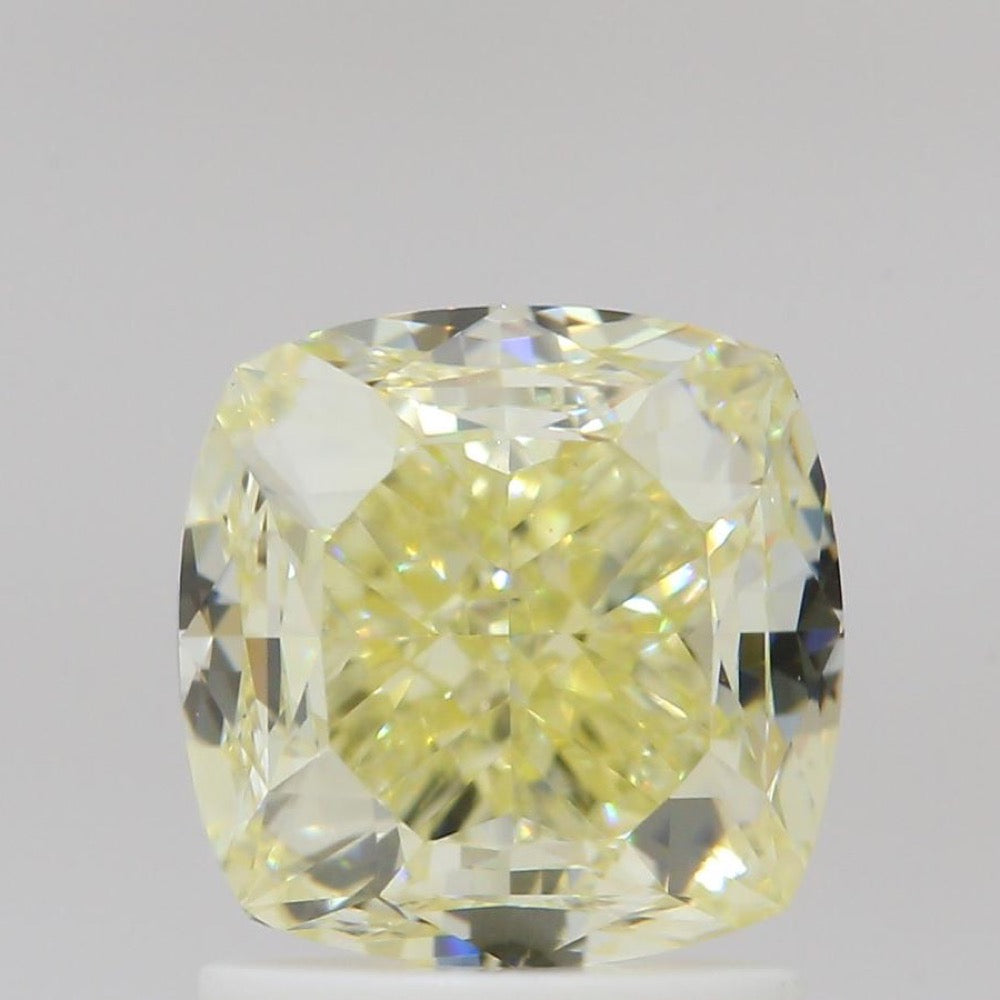 GIA 彩鑽 黃鑽 2.01ct Fancy Light Yellow